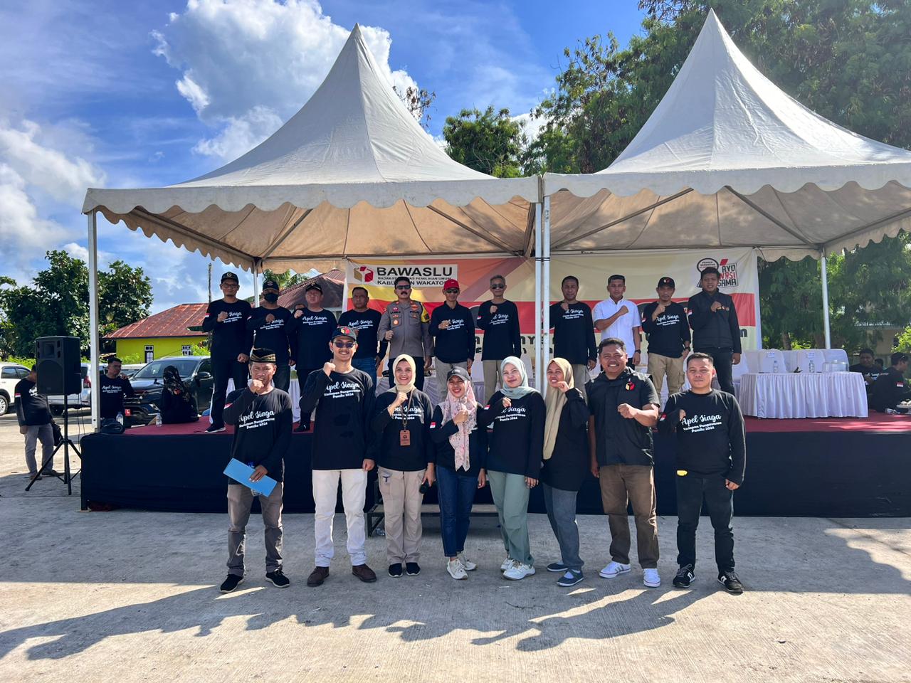 Bawaslu Wakatobi Gelar Apel Siaga Pengawasan Kampanye Pemilu Tahun 2024.