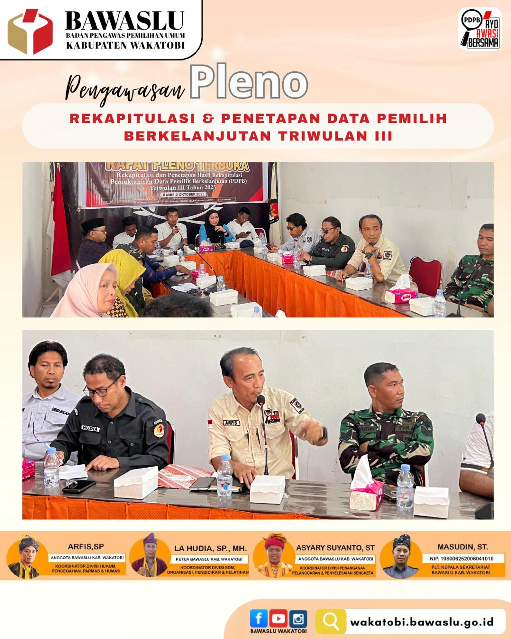 Pengawasan Rekapitulasi dan Penetapan Data Pemilih Berkelanjutan Triwulan III