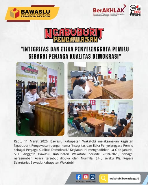 Ngabuburit Pengawasan: Bawaslu Kabupaten Wakatobi Ajak Generasi Muda Jaga Demokrasi Berintegritas