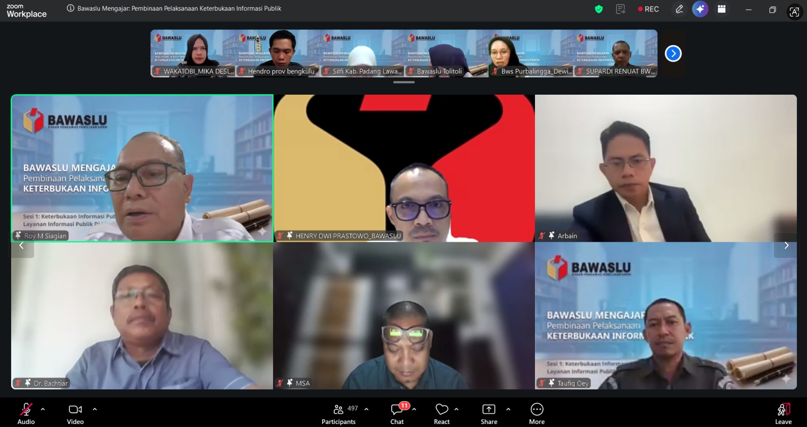 Rapat Daring Pelaksanaan Keterbukaan Publik