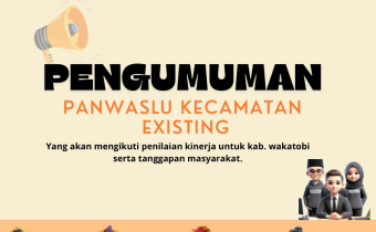 BAWASLU KAB. WAKATOBI MEMBUKA TAGGAPAN MASYARAKAT TERKAIT EVALUASI EXISTING PANWASLU KEC. SE-KAB. WAKATOBI.