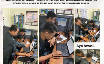 Tim Pengawasan PDPB Bawaslu Wakatobi Lakukan Pencermatan Data Pemilih